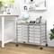 Rolling Organizer Cart with 12 Plastic Drawers Lockable Casters and Metal Frame for Craft and School Supplies